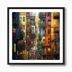 City At Night 3 Art Print