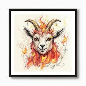 Goat Head 20 Art Print