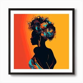 Silhouette Of A Woman 2 Art Print