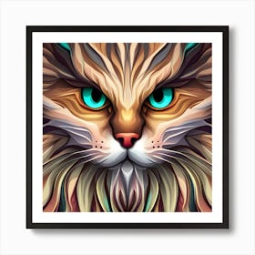 Cat With Blue Eyes 9 Art Print