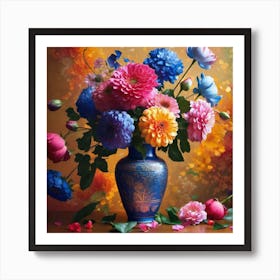 Dahlias 7 Art Print