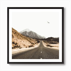 Mountain Road Trip Square Art Print