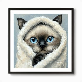 Bathroom Cat 3 Art Print