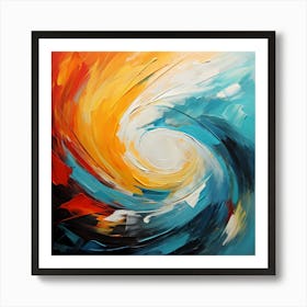 Blended Brilliance: Abstract Fusion Masterpiece Art Print