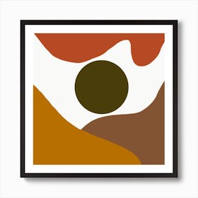 Beyond Mountains- Abstract Painting Art Print