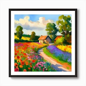 Field Of Flowers 4 Art Print