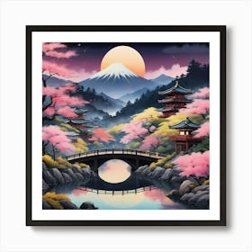 Japanese Landscape 3 Art Print