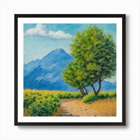 Two Trees In A Field Art Print