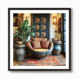 Boho Living Room Art Print