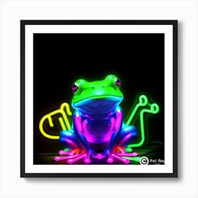 Neon Frog Art Print