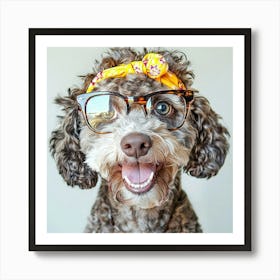 Dog With Glasses 60 Poster