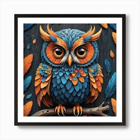 Owl Painting 1 Art Print