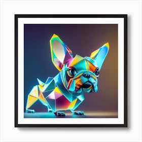 Polygonal French Bulldog 2 Art Print