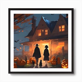 Halloween House 2 Art Print