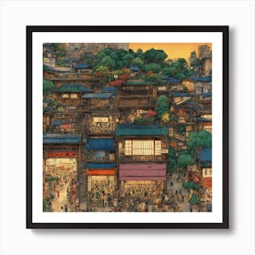 Crowding Art Print