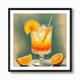 Orange Drink Art Print