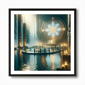 Cascade Sovereignty Temple Place Of Ritual Art Print