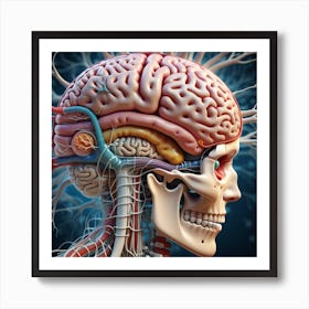 Anatomy Of The Human Brain 12 Art Print