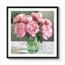 Pink Peonies 5 Art Print