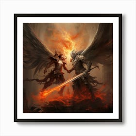 Angels And Demons Art Print