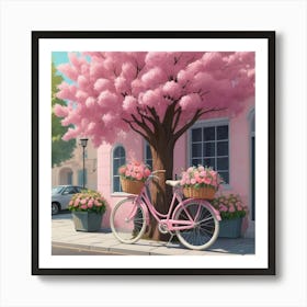 Pink Cherry Blossoms Art Print