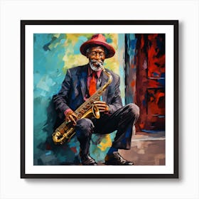 Saxophone Player 9 Art Print