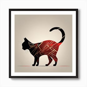 Cat Silhouette Art Print