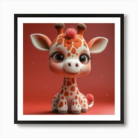 Cute Giraffe 20 Art Print