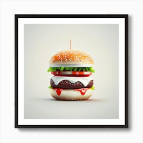 Cheeseburger Iconic (127) Art Print