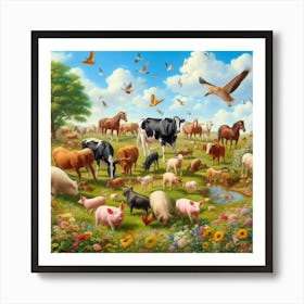 Spring Animals Art Print