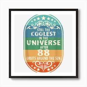 88 Year Of Being Awesome Limited Edition 88th Birthday Art Print