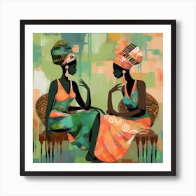 Two African Women Talking Art Print