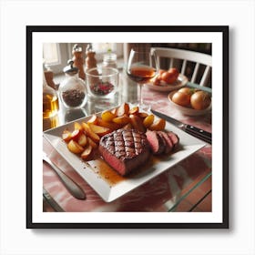 Steak On A Plate Art Print