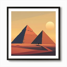 A Pyramids Of Giza Minimal Illustration 1719955350 1 Art Print