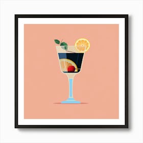 Cocktail Pop Art Illustration Wall Art Art Print