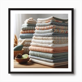 Stack Of Towels 1 Art Print
