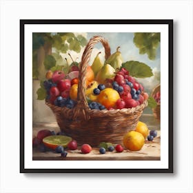 Basket Of Fruit 1 Art Print