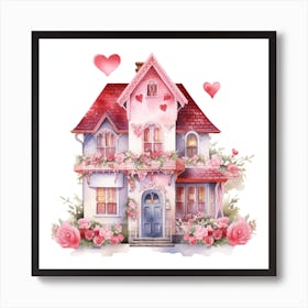 Valentine'S Day House 1 Art Print