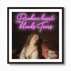 Broken Heart Square Art Print