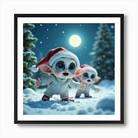 Christmas Elves 9 Art Print