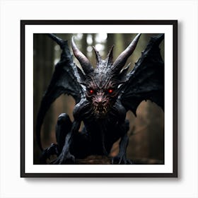 Demon In The Woods 5 Art Print