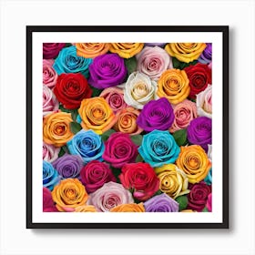 Colorful Roses Background 3 Art Print