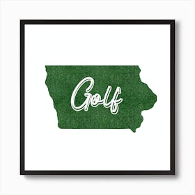 Golf Iowa Art Print