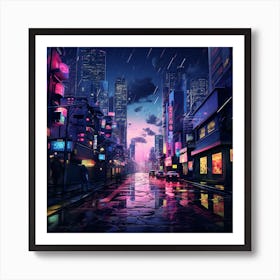 Cyborg City Art Print