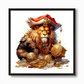 Pirate Lion 2 Art Print