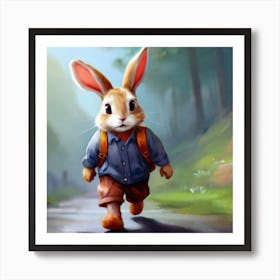 Rabbit In The Woods Art Print