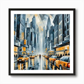 Foggy City Art Print