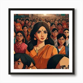 Women Of India Art Print