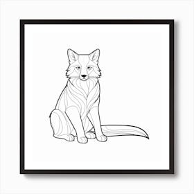 Fox Drawing Art Print