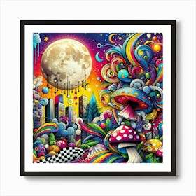 Psychedelic City 12 Art Print